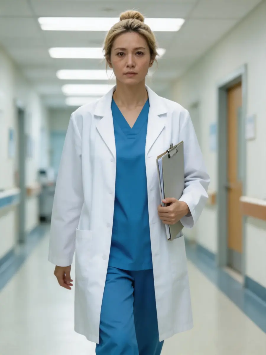 Dr. Mara Voss, confident professional AI character